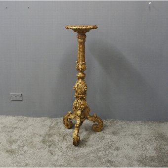 Charles II Style Carved and Gilded Torchere