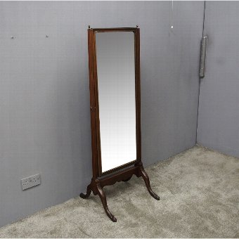 Georgian Style Mahogany Cheval Mirror