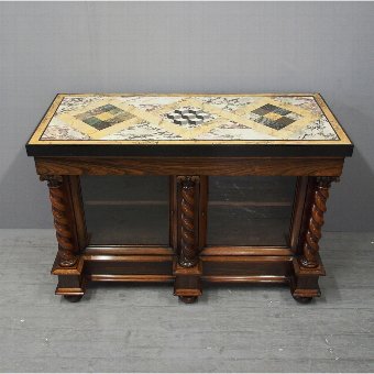 William IV Marble Top Rosewood Cabinet