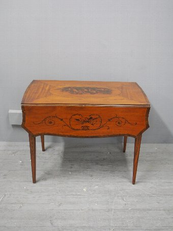 Antique George III Painted Satinwood Pembroke Table