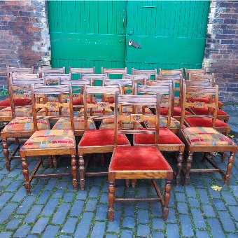 Set of 23 Oak Dining Chairs