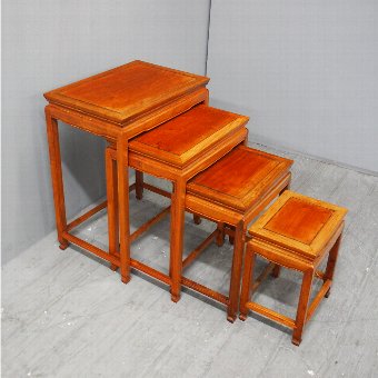 Nest of 4 Chinese Hardwood Tables