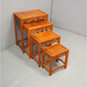 Nest of 4 Chinese Occasional Tables