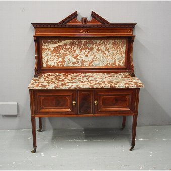 Sheraton Style Mahogany and Marble Wash Stand