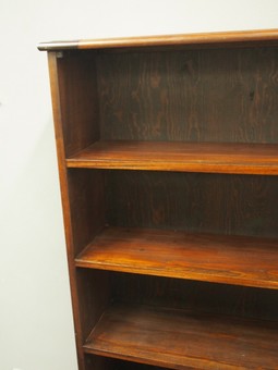 Antique Edwardian Mahogany Open Bookcase