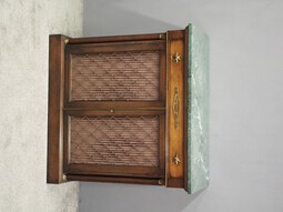 Antique Regency Style Marble Top Side Cabinet
