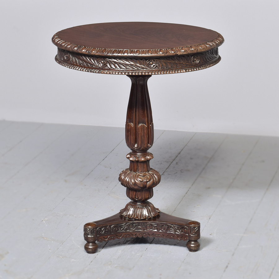 Antique  Ceylonese Padouk Circular Occasional Table