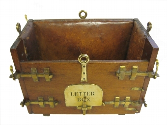 Antique Mahogany Victorian Post Box