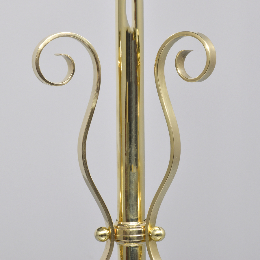 Antique Brass Art Nouveau Standard Lamp