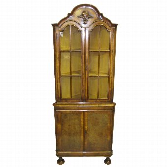 Antique Queen Anne Style Walnut Corner Cabinet