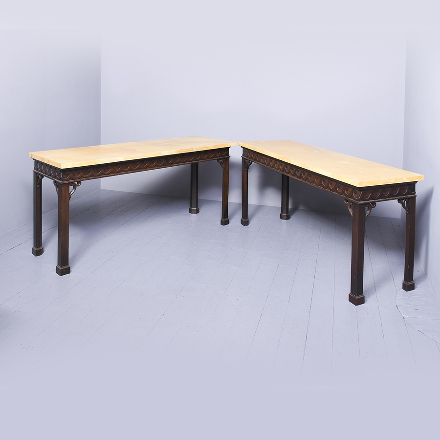 Pair of Chippendale Style Serving Tables