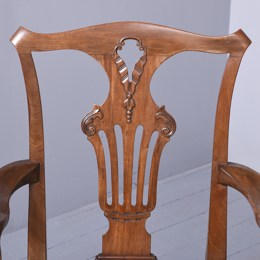 Antique Set of 12 George III Style Mahogany Dining Chairs