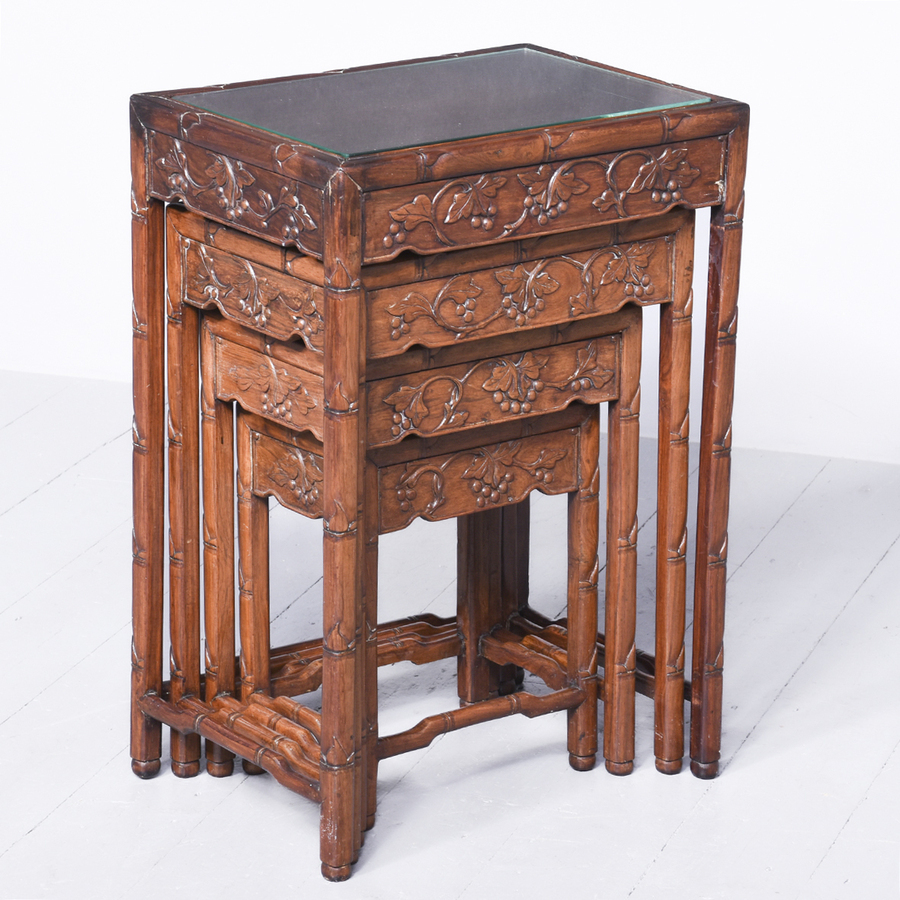 Antique Nest of 4 Qing Dynasty Chinese tables