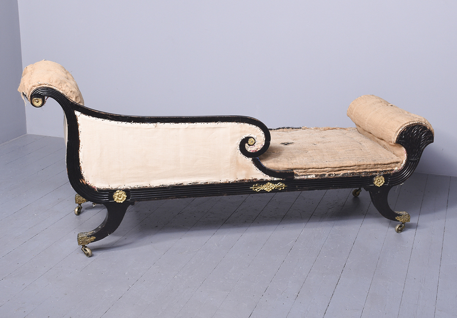 Antique Willian Trotter Ebonized Day Bed 