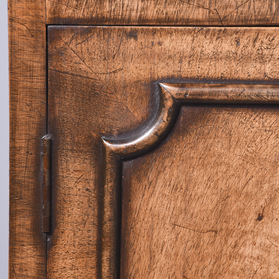 Antique George 1st-Style Neat-Sized Figured Walnut Bookcase
