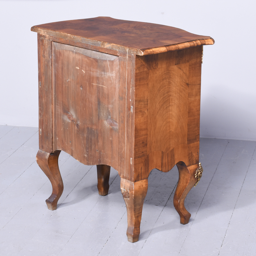 Antique French Walnut 2 Drawer Commode