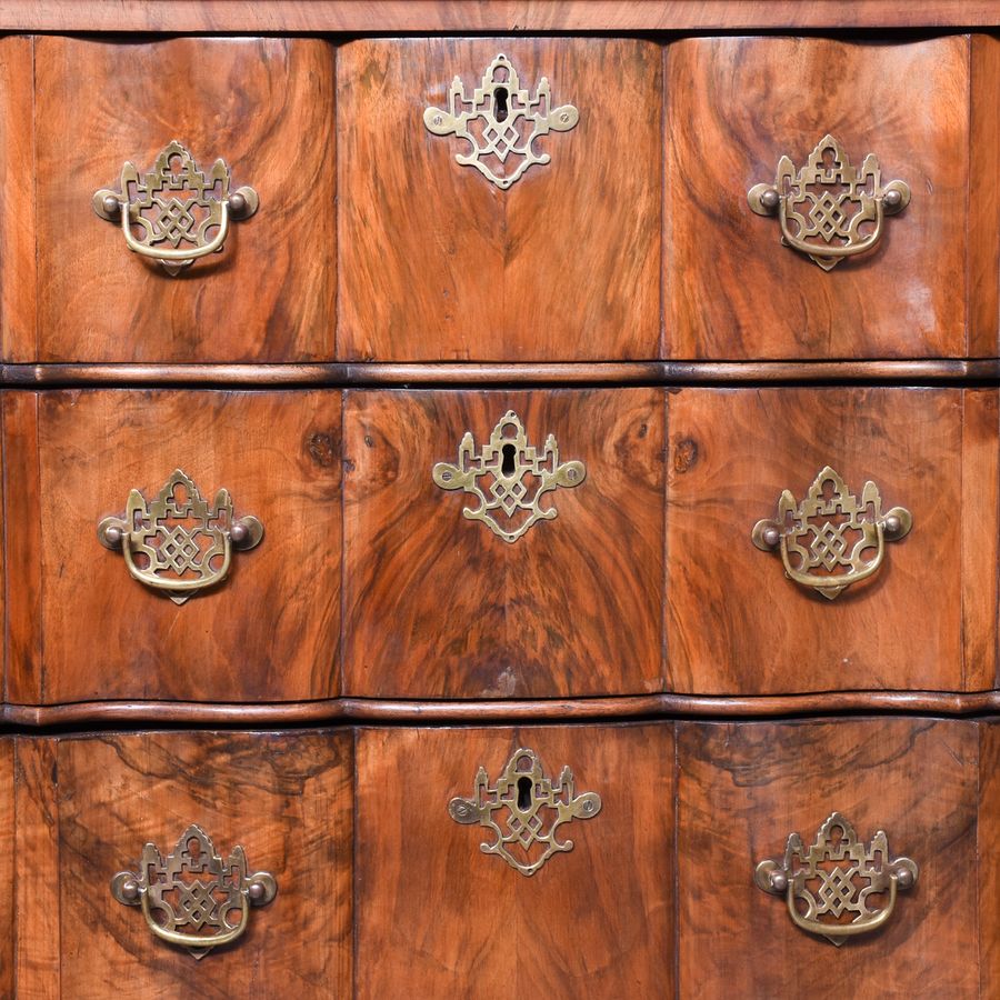 Antique A Dutch Walnut Display Cabinet