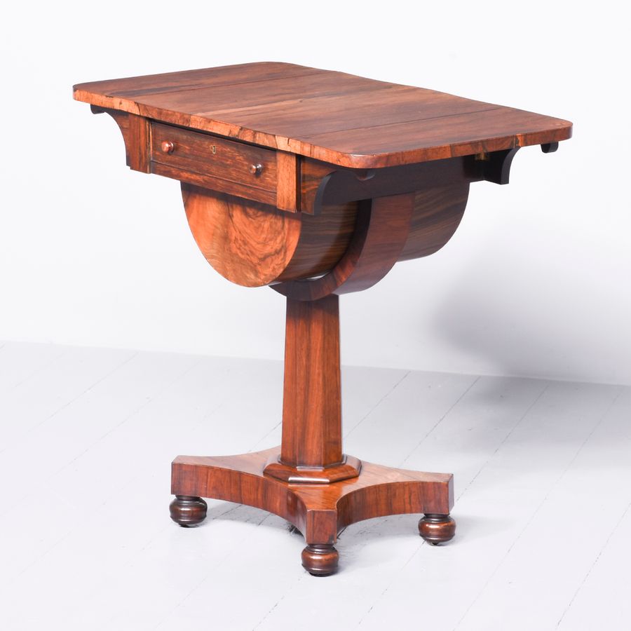 Antique Early Victorian Rosewood Side Table/Work Box