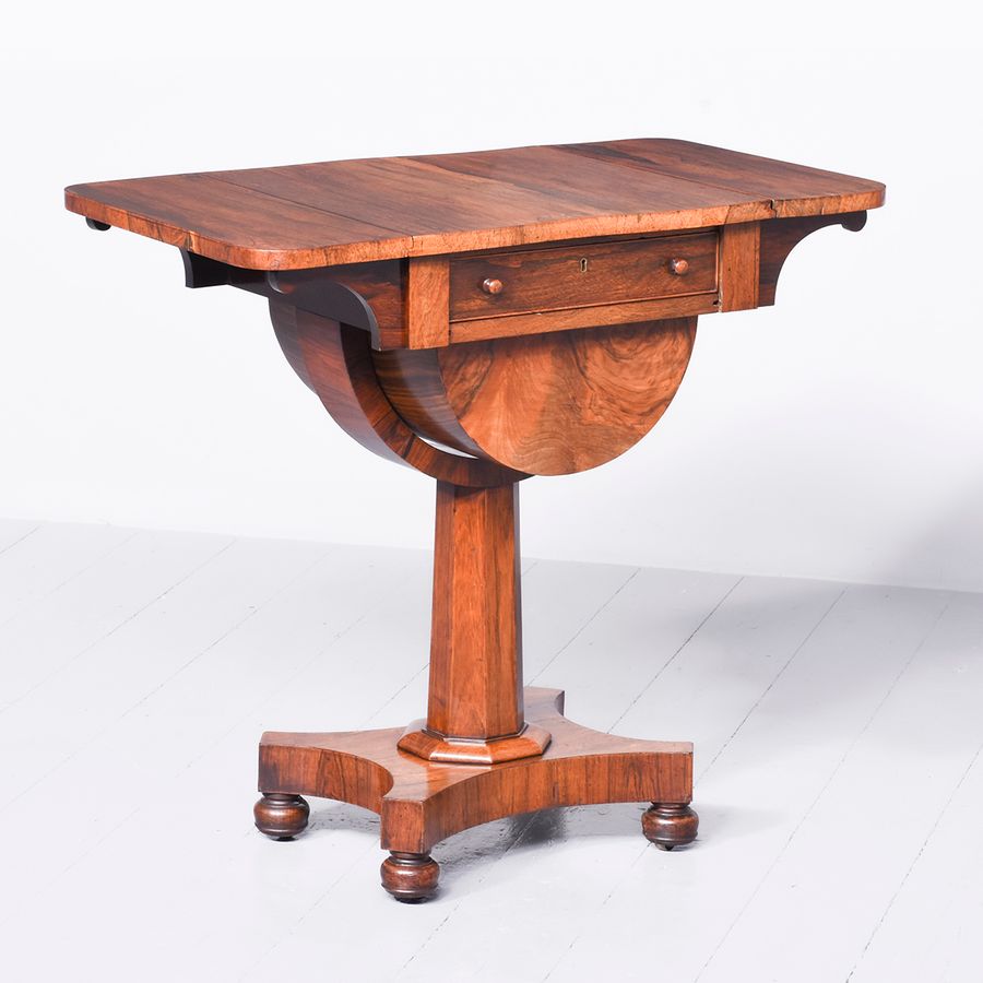 Antique Early Victorian Rosewood Side Table/Work Box