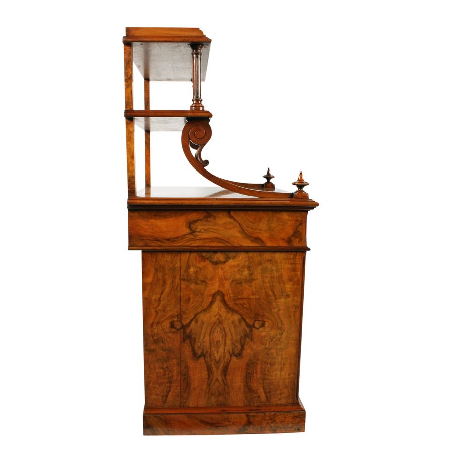 Antique Mid-Victorian Exhibition Quality Burr Walnut Desk