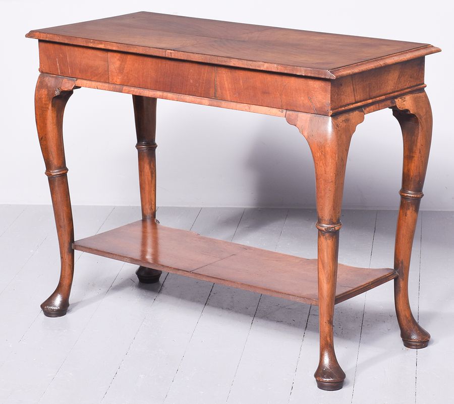 Antique George II Style Walnut Console or Serving Table with Attractive Mellow Colour