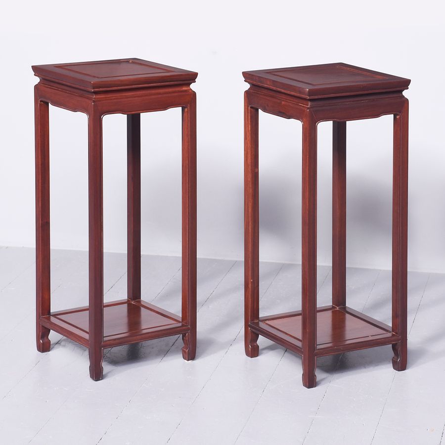 Pair of Chinese Tall Plant Stands