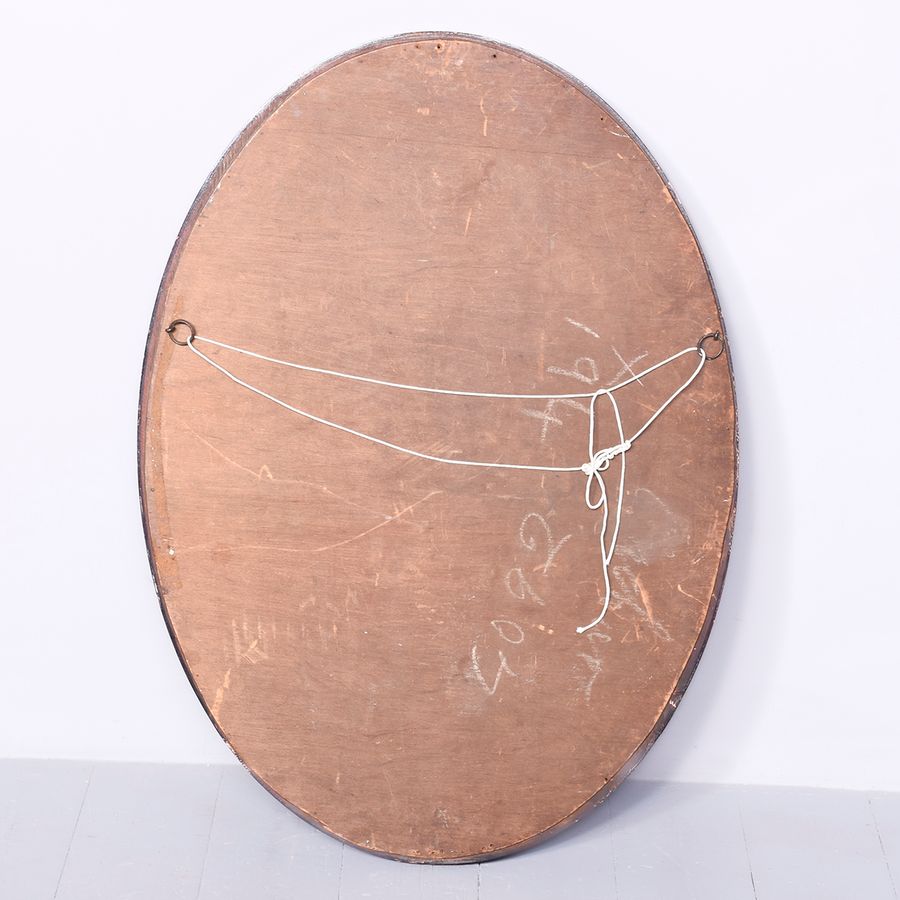 Antique Oval Dark Stained Mirror