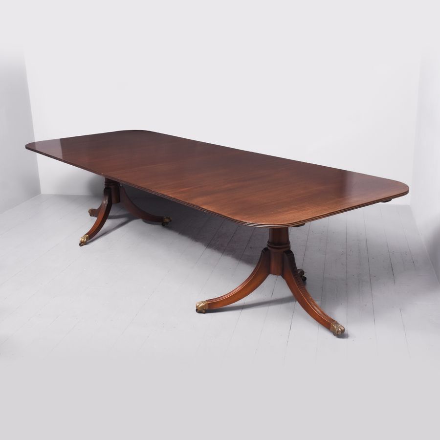 Antique George III Style Solid Mahogany Dining Table