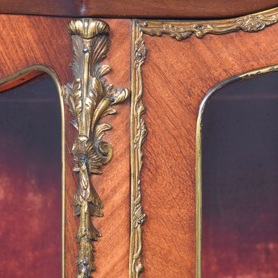 Antique Superior Quality Kingwood Vernis Martin Display Cabinet