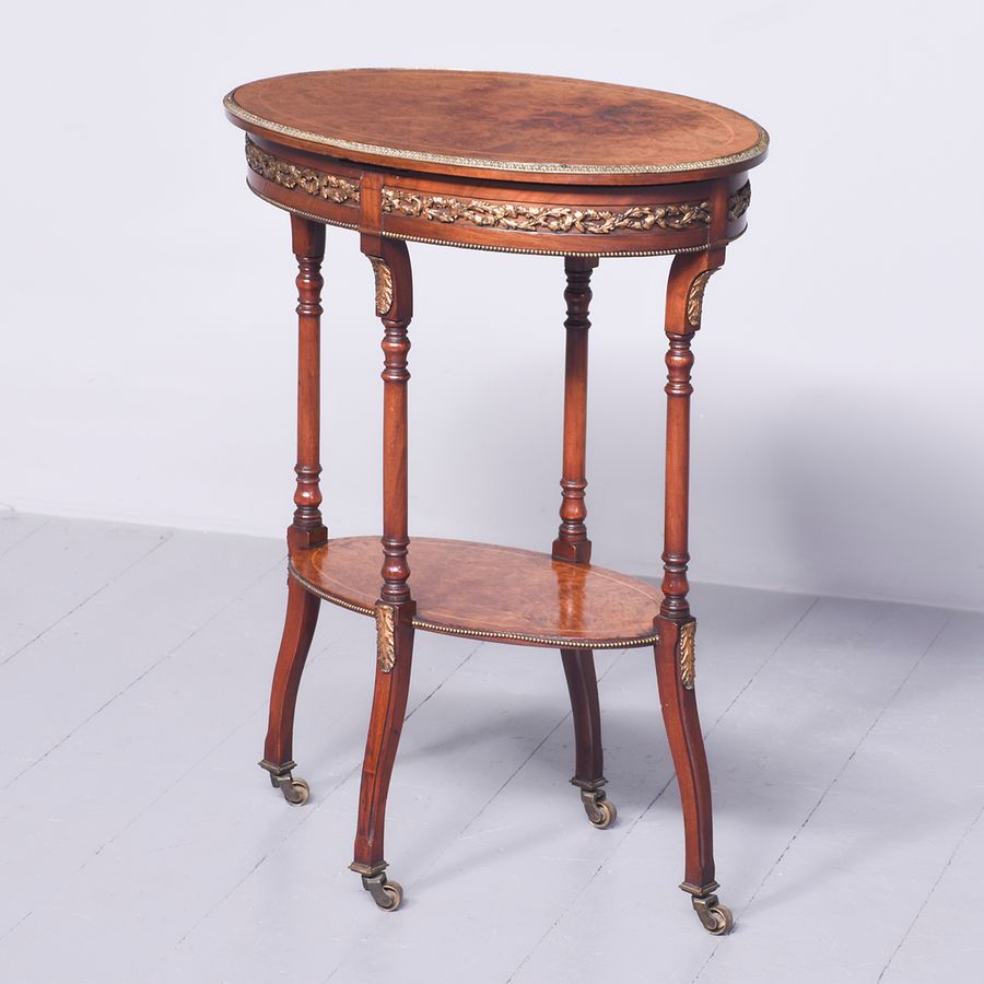 Antique Victorian Amboyna Occasional Table