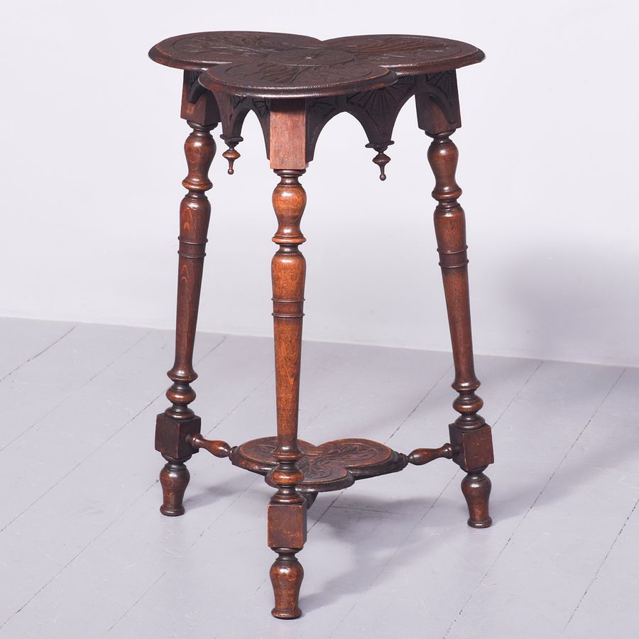 Trifold Shaped Oak Occasional Table