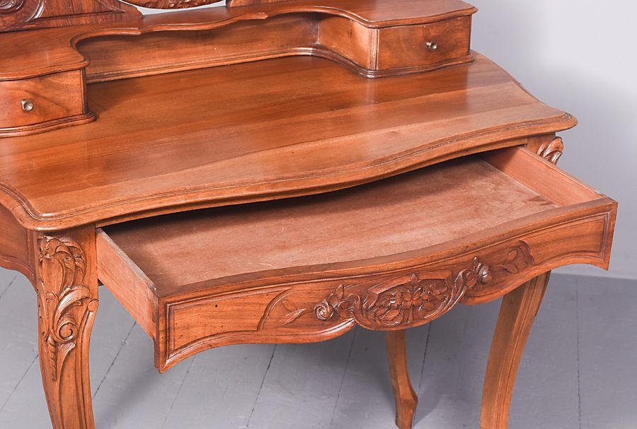 Antique French Walnut Dressing Table