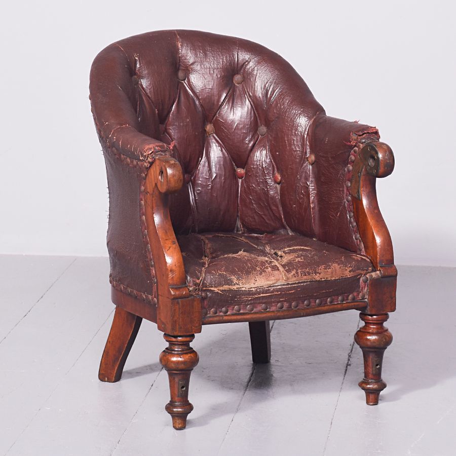 Interesting Mid-Victorian Childs Easy Chair
