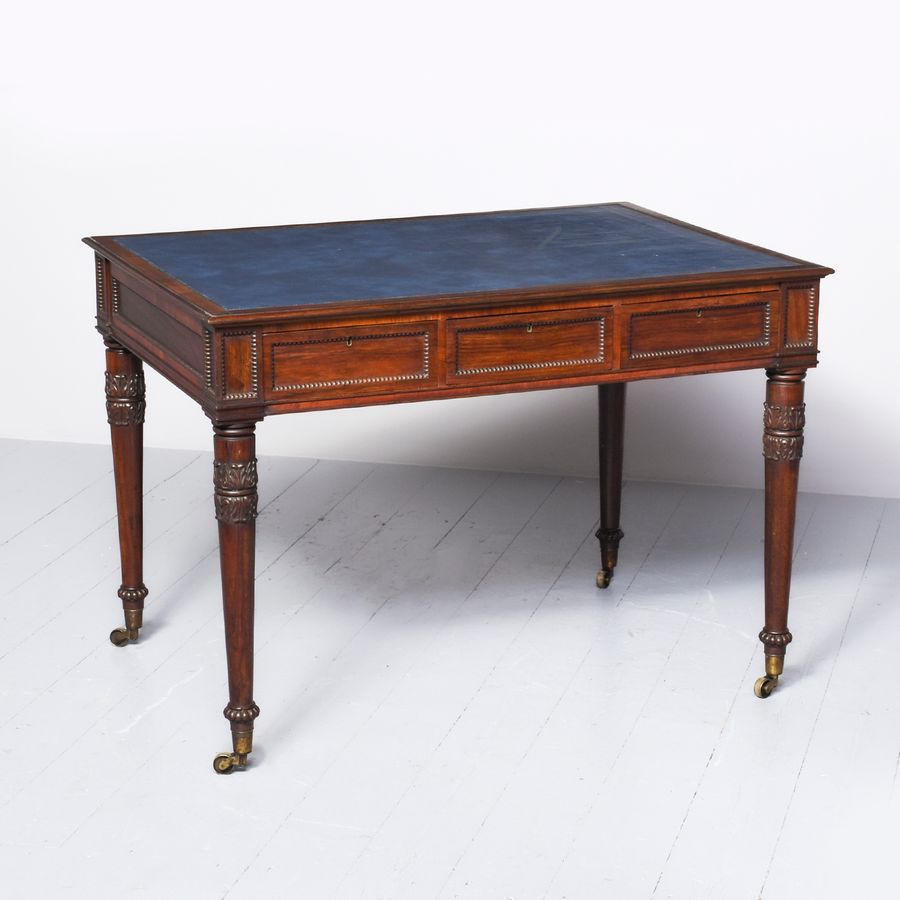 Rosewood Regency Library Table in the Manner of William Trotter
