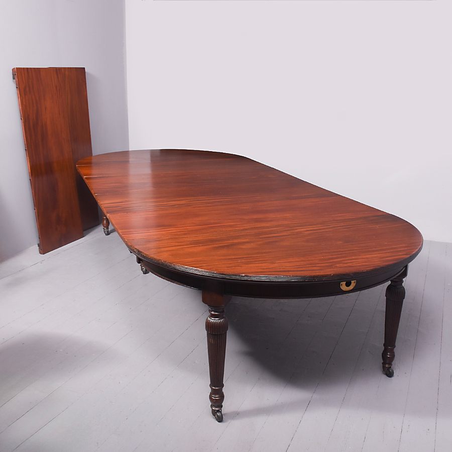 Antique Large Victorian Mahogany Dining Table