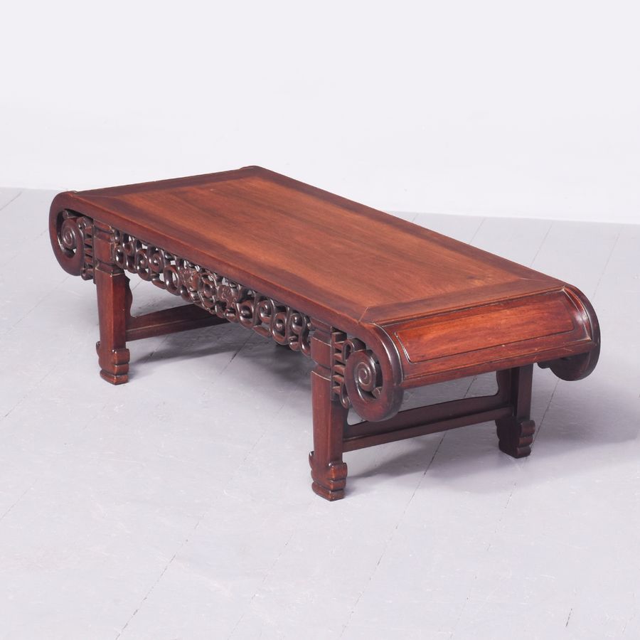 Antique Qing Dynasty Hongmu Opium Table