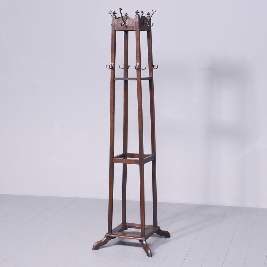 Oak Hallstand of Tapering Form