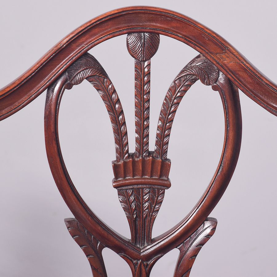Antique Pair of Mahogany Hepplewhite Style Armchairs