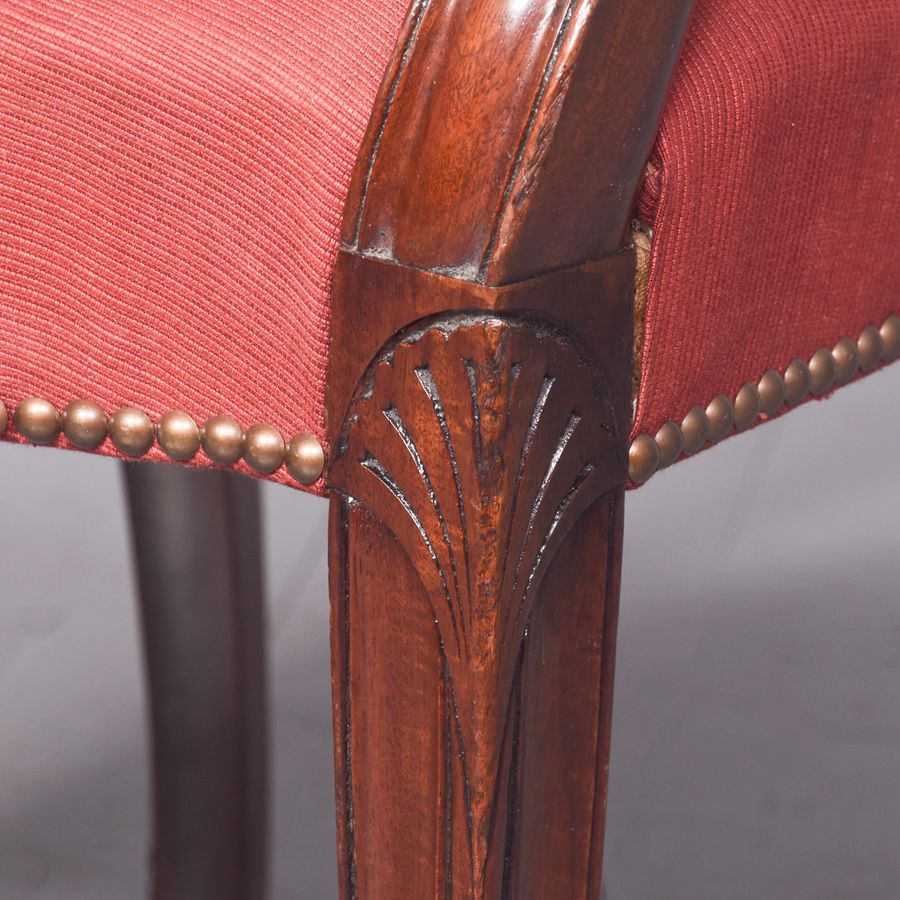 Antique Pair of Mahogany Hepplewhite Style Armchairs