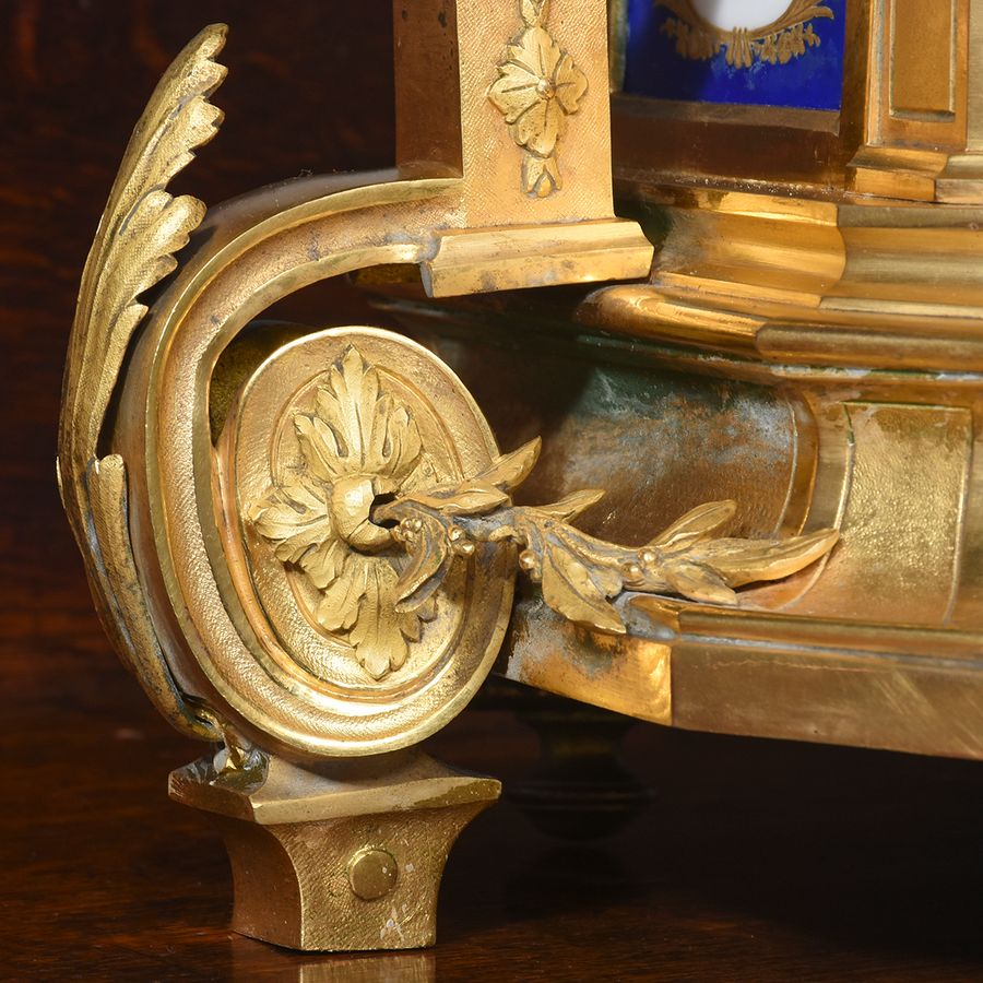 Antique Magnificent French Gilt Bronze Mantle Clock
