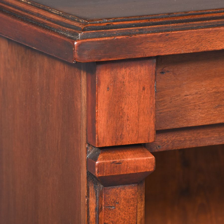 Antique Quality William IV mahogany low open bookcase 