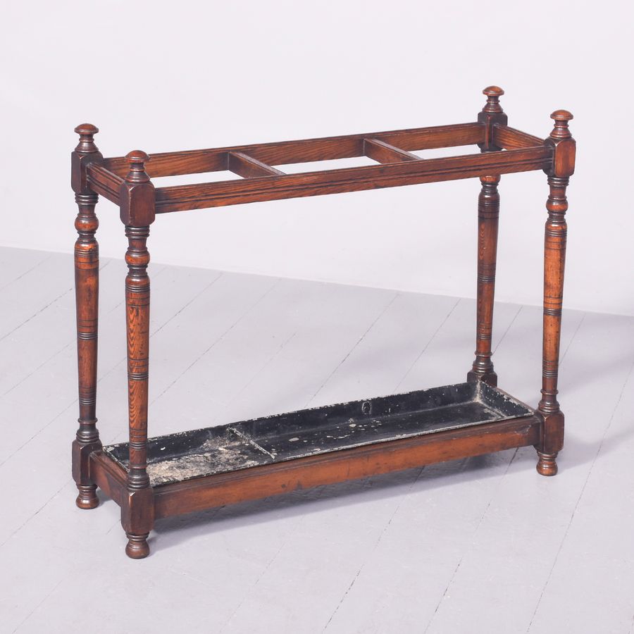 Large Country House Style Oak Stick Stand