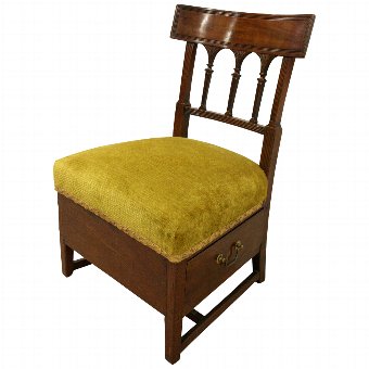 Antique George III Mahogany Squat Chair