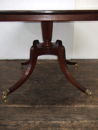 Antique Regency Mahogany and Brass Inlaid Breakfast Table