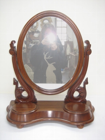 Antique Victorian Mahogany Dressing Mirror