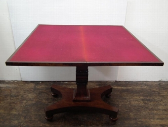 Antique William Trotter Mahogany Foldover Card Table