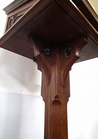 Antique Gothic Style Solid Oak Lectern