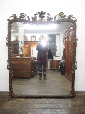 Antique Victorian Overmantel Mirror
