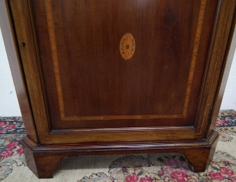 Antique Sheraton Style Mahogany and Inlaid Corner Cupboard