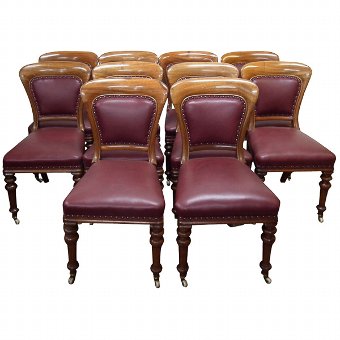 :SALE: Set of 10 Mid Victorian Scottish Mahogany Dining Chairs